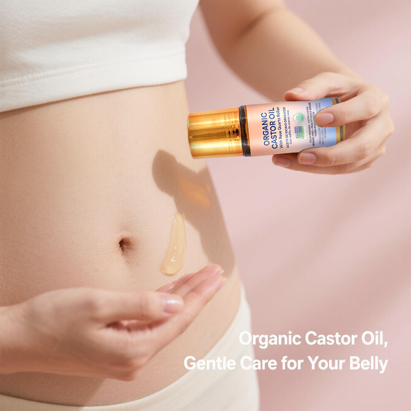 Organic Golden Castor Oil Roller – Moisturizing Skin Care Oil (50ml)