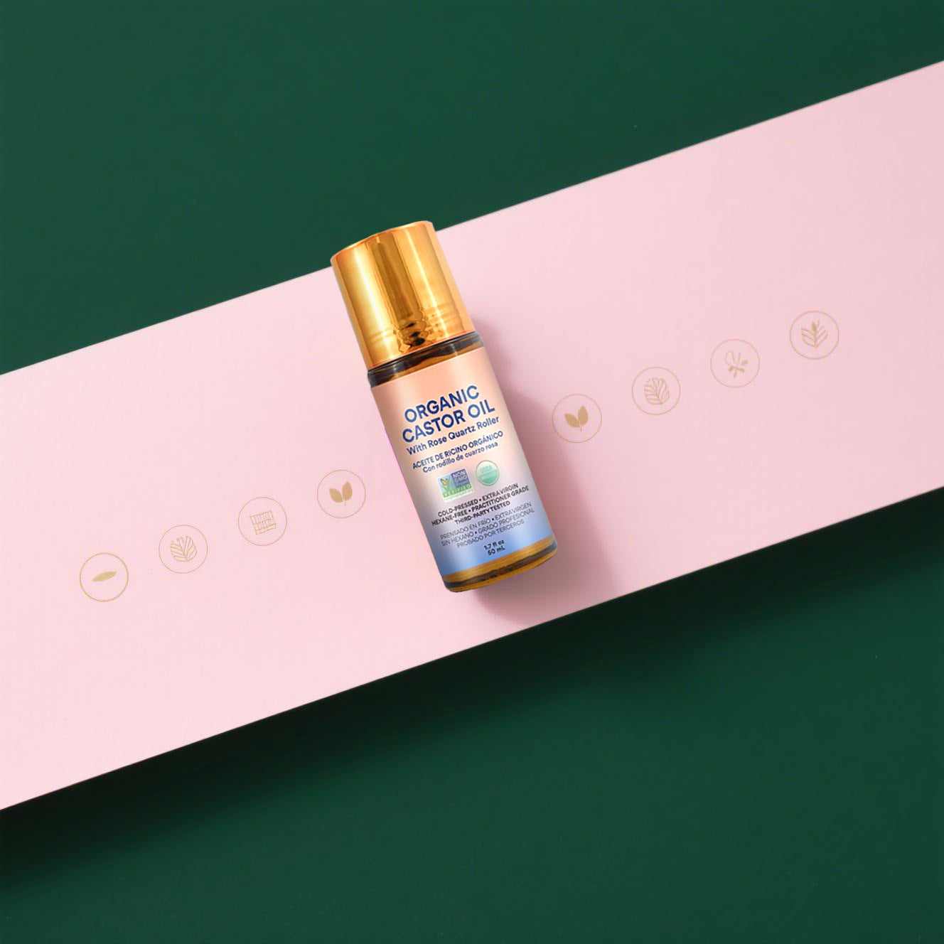 Organic Golden Castor Oil Roller – Moisturizing Skin Care Oil (50ml)